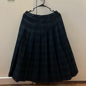 Plaid Wool Skirt